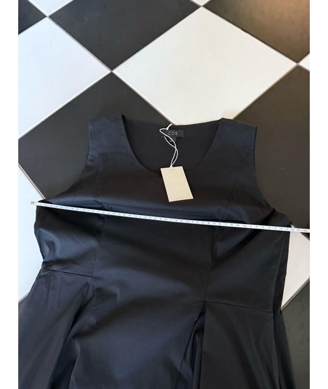 COS Черное хлопковое коктейльное платье, фото 5