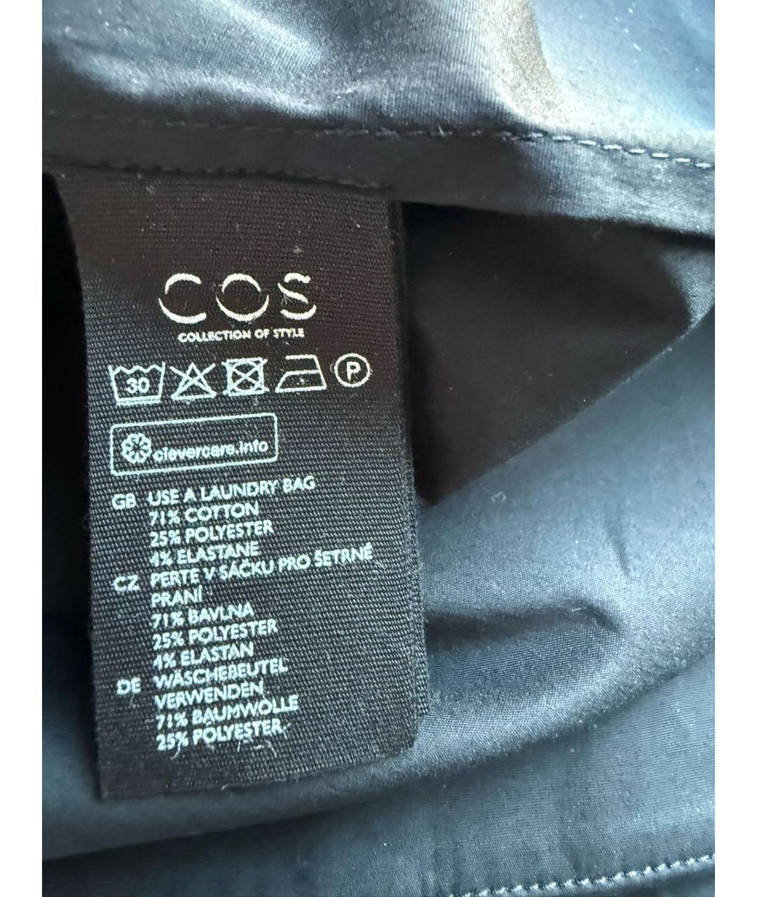 COS Черное хлопковое коктейльное платье, фото 7