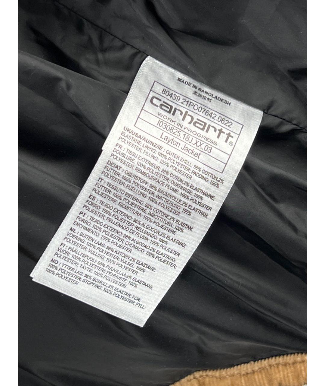 CARHARTT WIP Коричневый хлопковый пуховик, фото 7