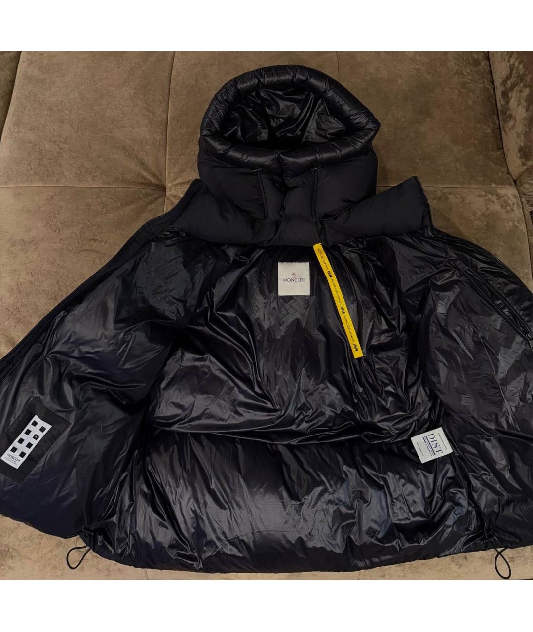 MONCLER Черный пуховик, фото 3