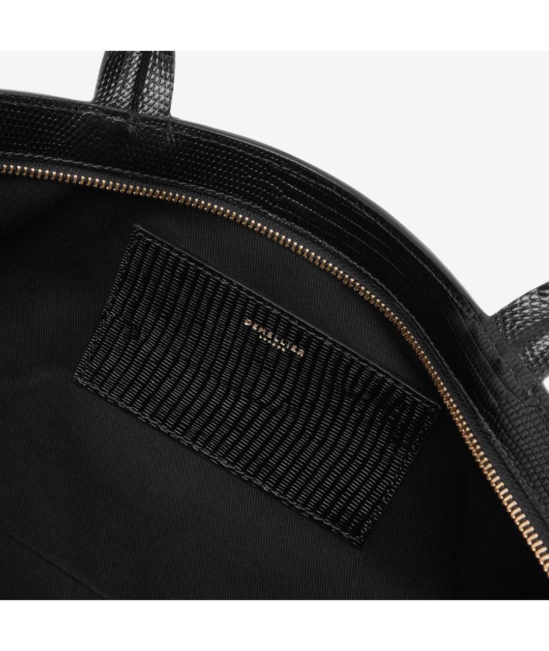 DEMELLIER Черная кожаная сумка тоут, фото 5