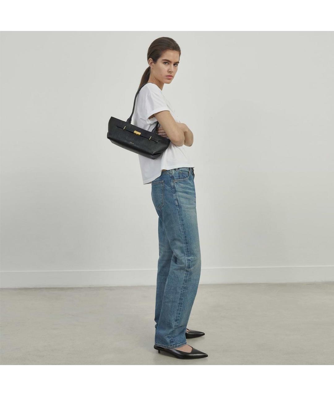 DEMELLIER Черная кожаная сумка тоут, фото 4