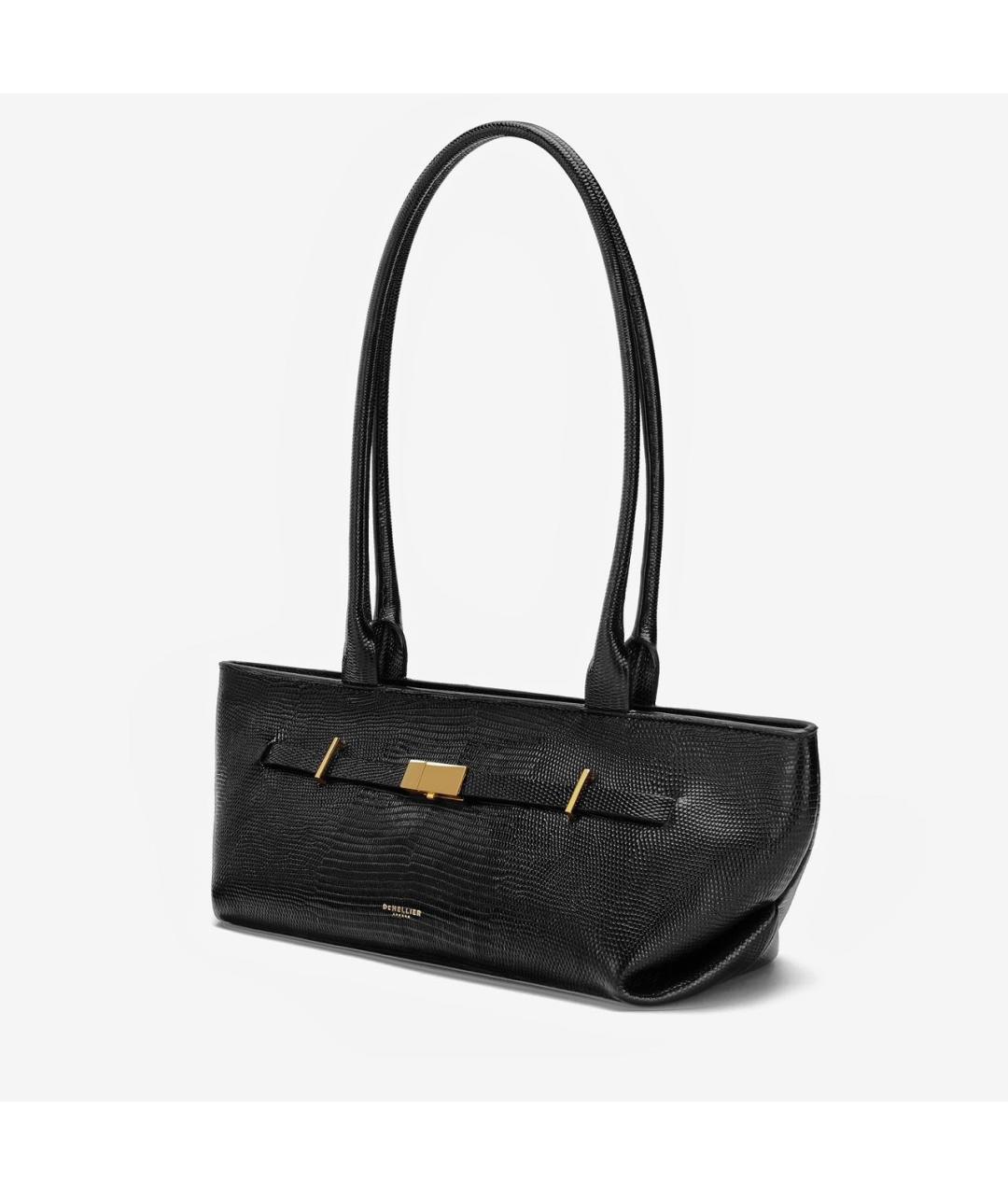 DEMELLIER Черная кожаная сумка тоут, фото 3