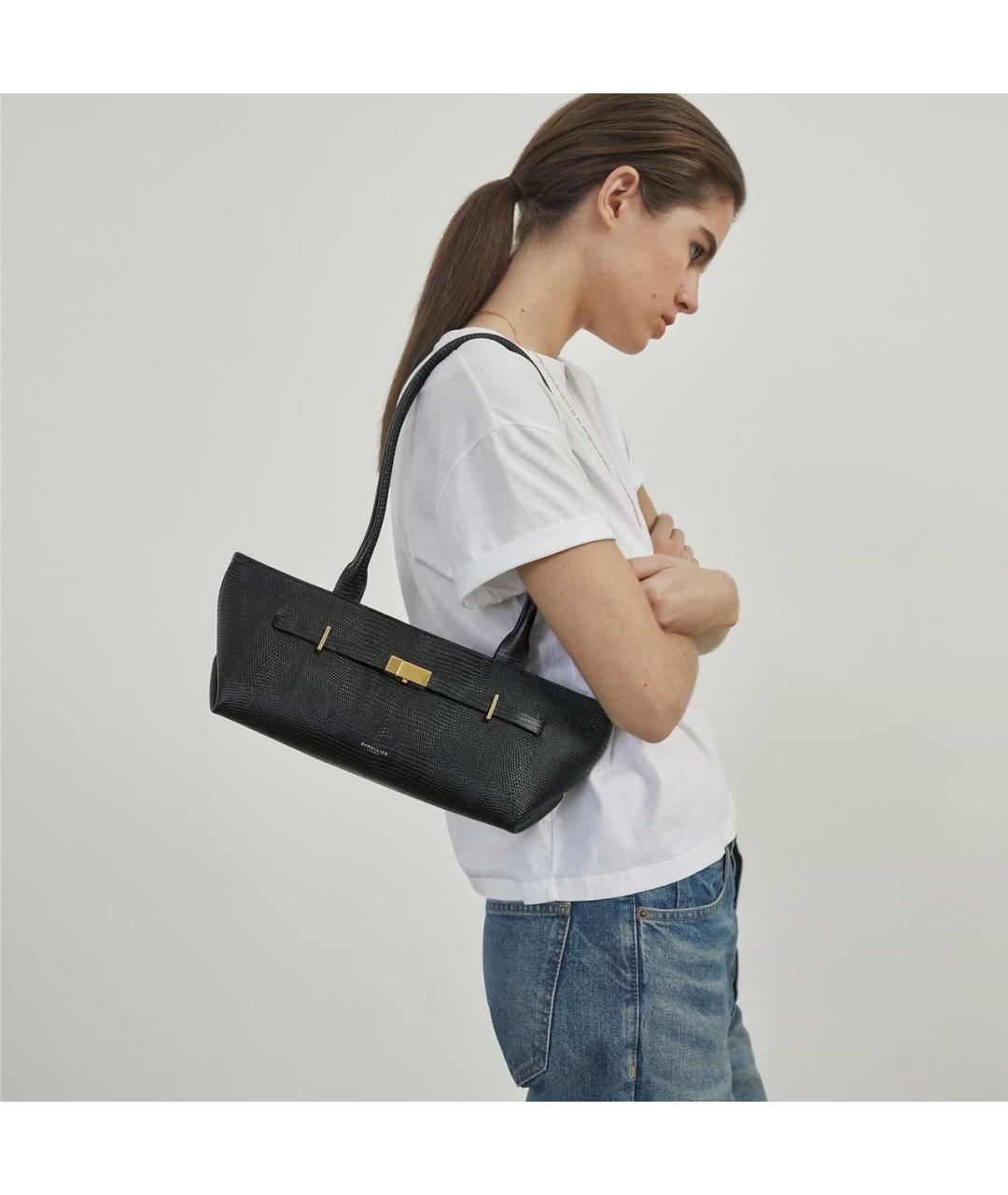 DEMELLIER Черная кожаная сумка тоут, фото 2