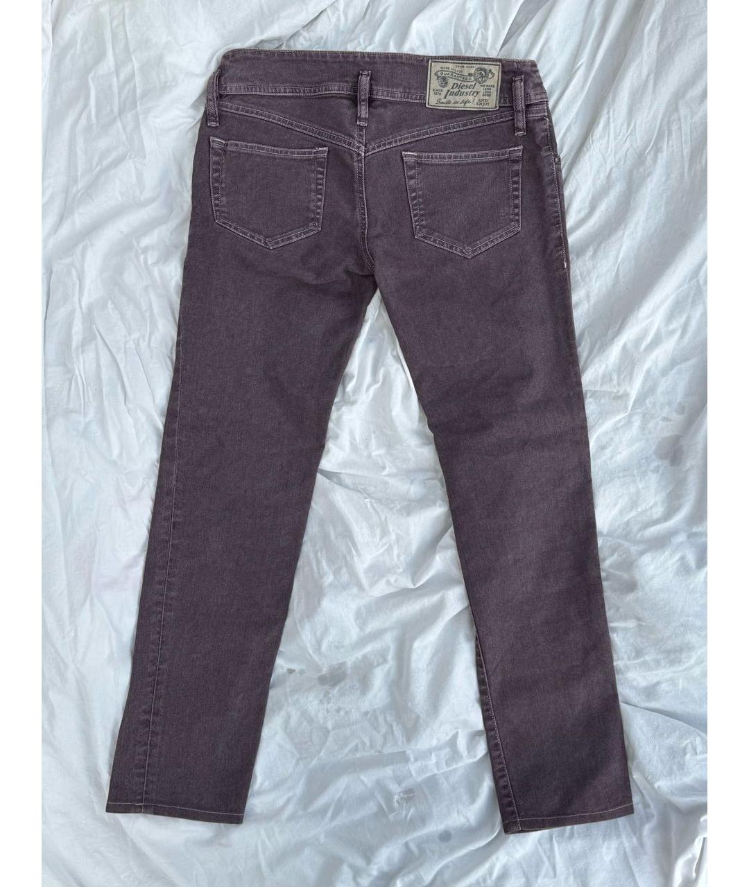 DIESEL Фиолетовые хлопко-эластановые джинсы слим, фото 2