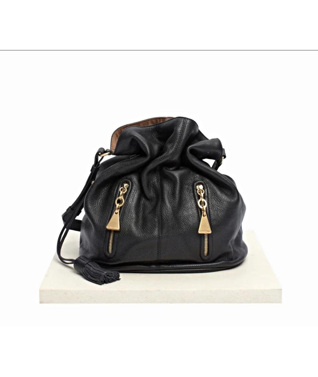 SEE BY CHLOE Черная кожаная сумка через плечо, фото 2