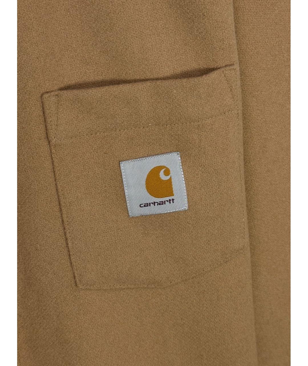 CARHARTT WIP Коричневая шерстяная куртка, фото 4