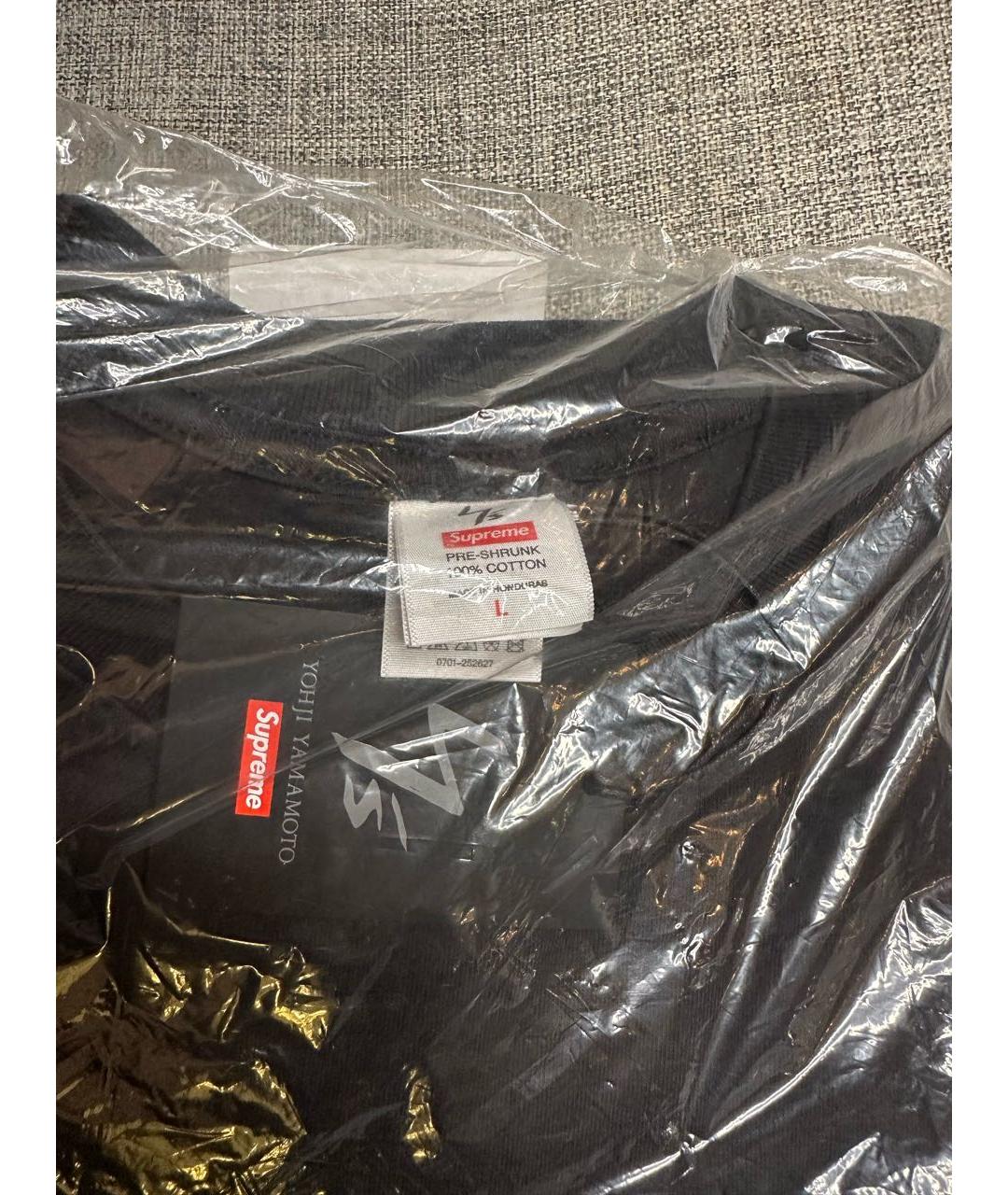 YOHJI YAMAMOTO Черная хлопковая футболка, фото 3