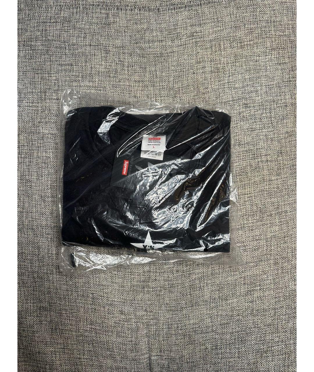 YOHJI YAMAMOTO Черная хлопковая футболка, фото 2