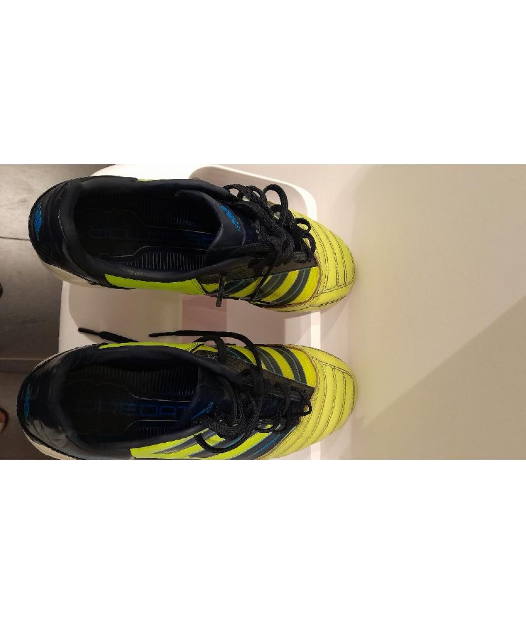 ADIDAS Зеленые кожаные низкие кроссовки / кеды, фото 2