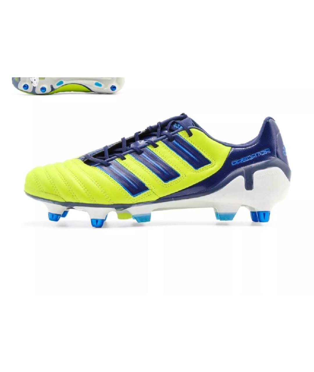 ADIDAS Зеленые кожаные низкие кроссовки / кеды, фото 10