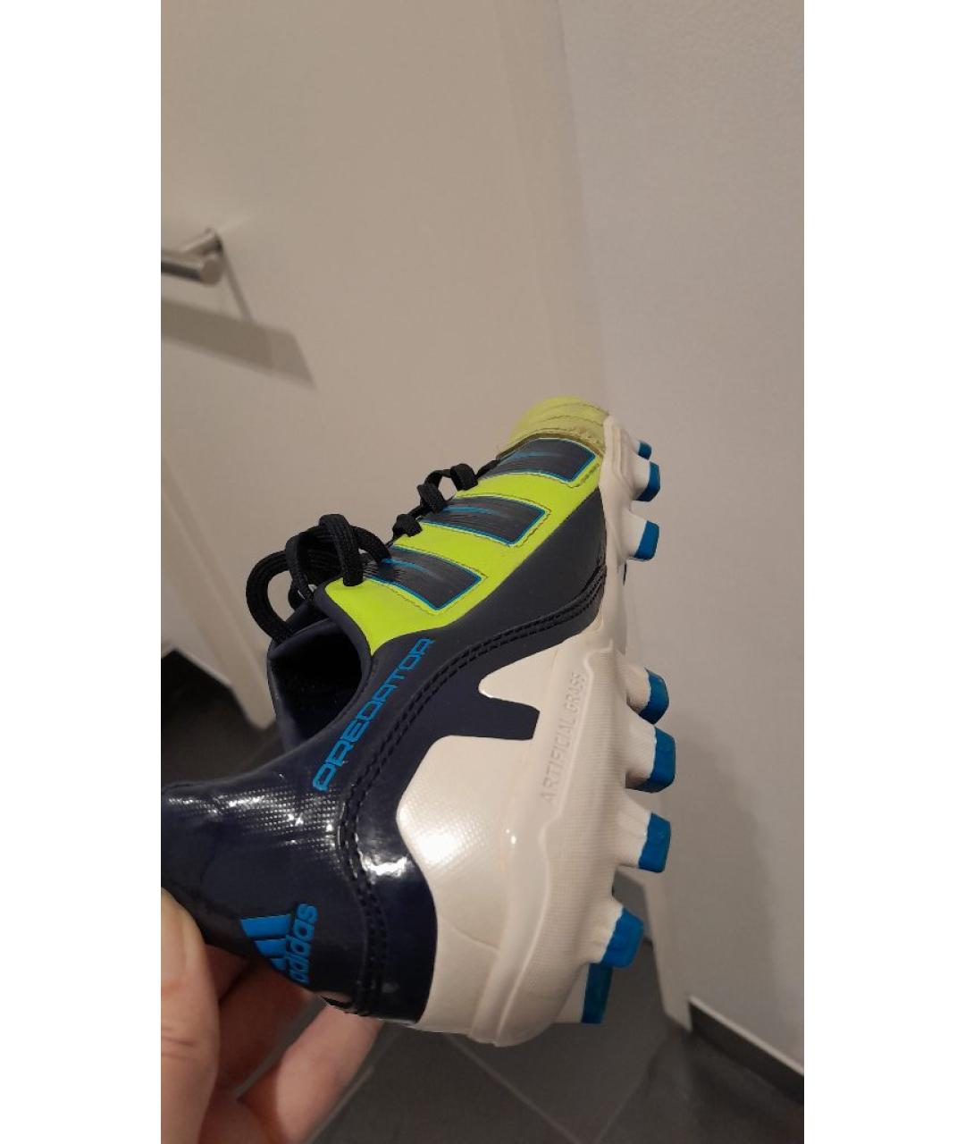 ADIDAS Зеленые кожаные низкие кроссовки / кеды, фото 9