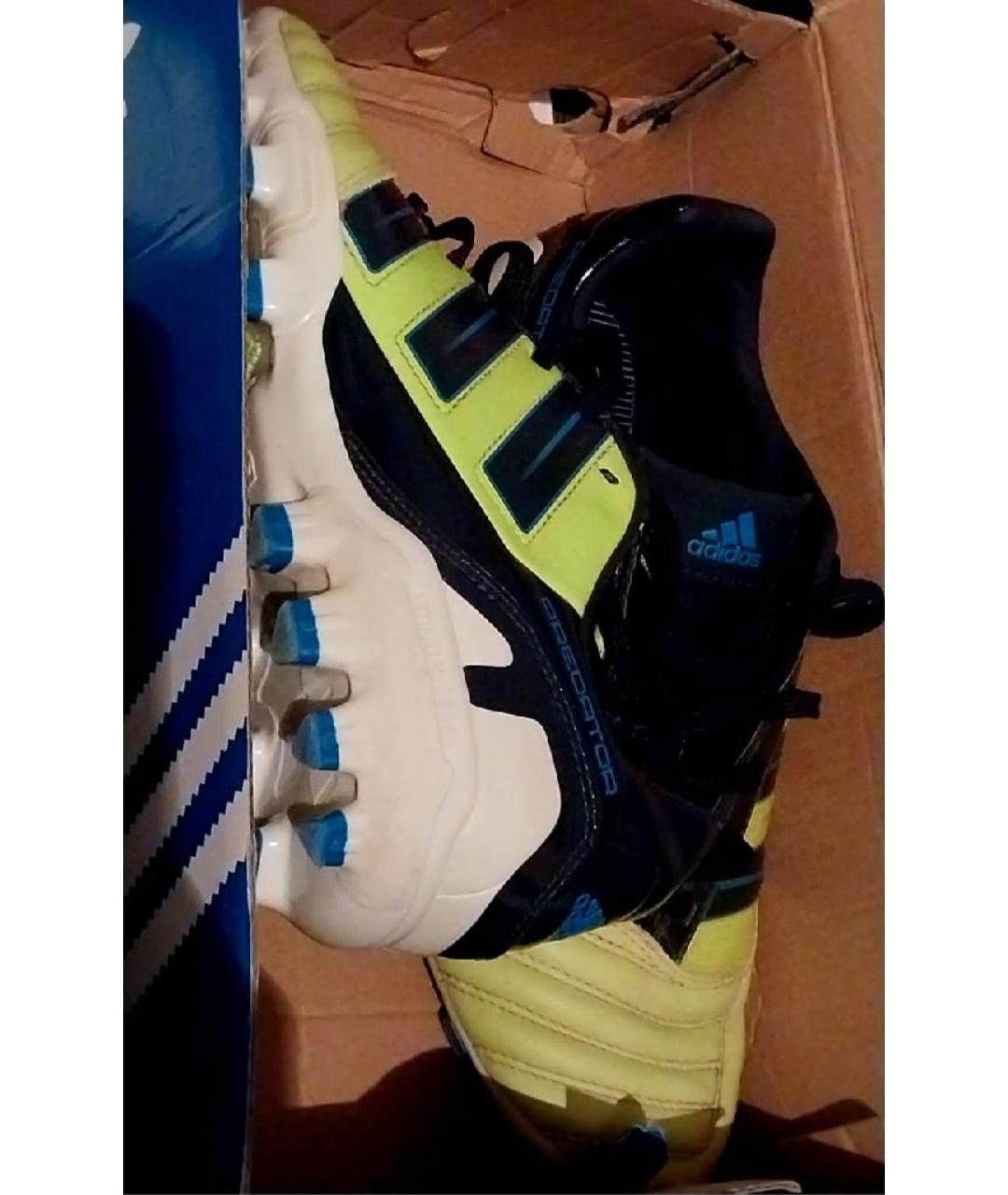 ADIDAS Зеленые кожаные низкие кроссовки / кеды, фото 7