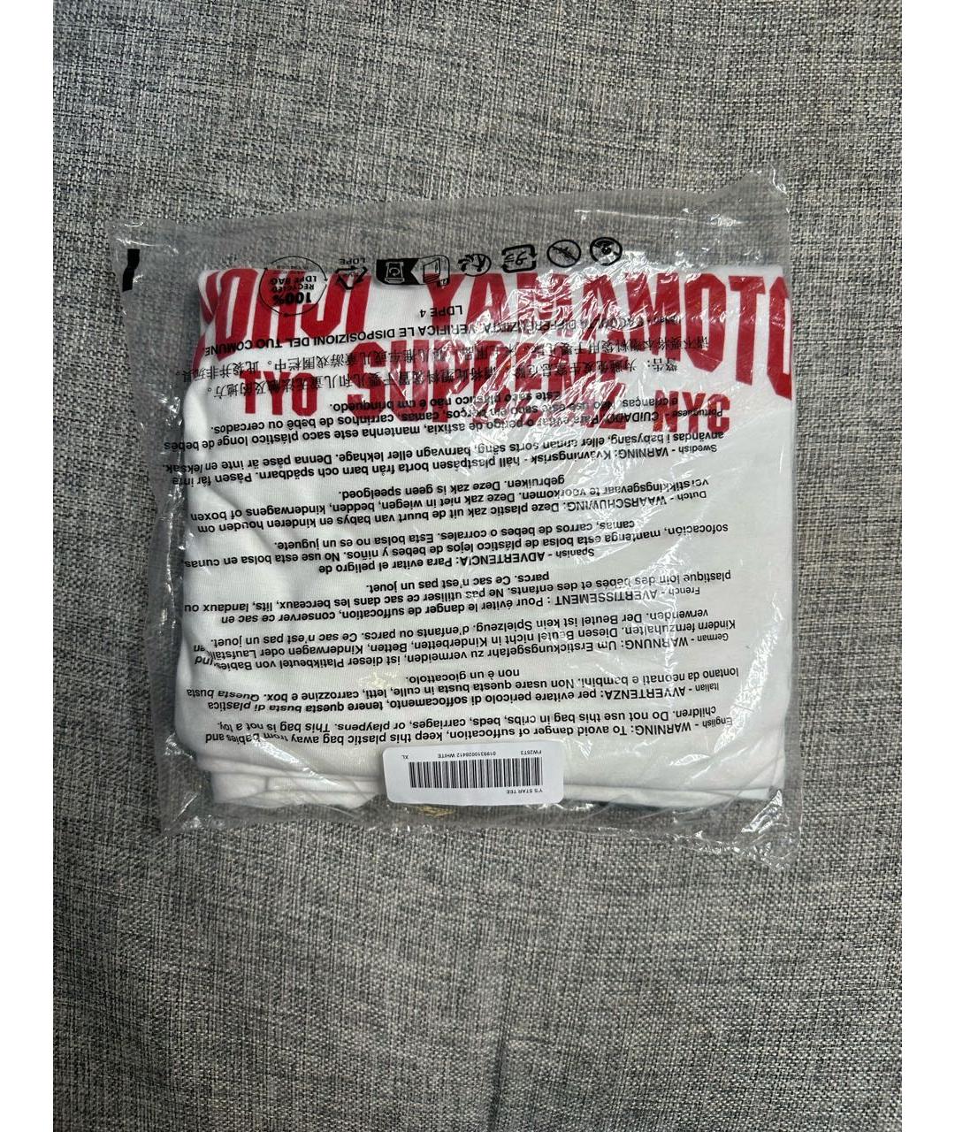 YOHJI YAMAMOTO Белая хлопковая футболка, фото 4