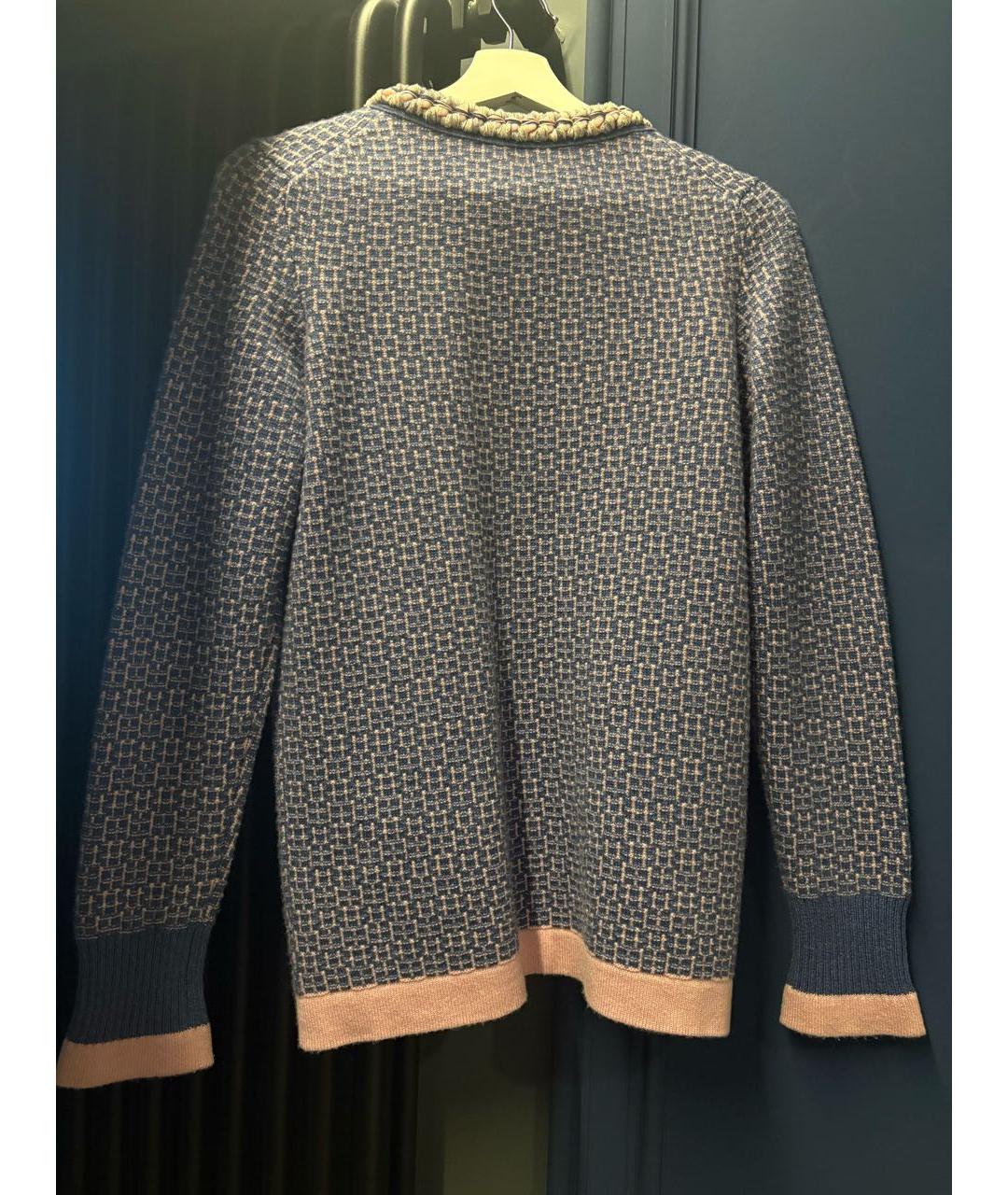 CHANEL Синий кашемировый кардиган, фото 2