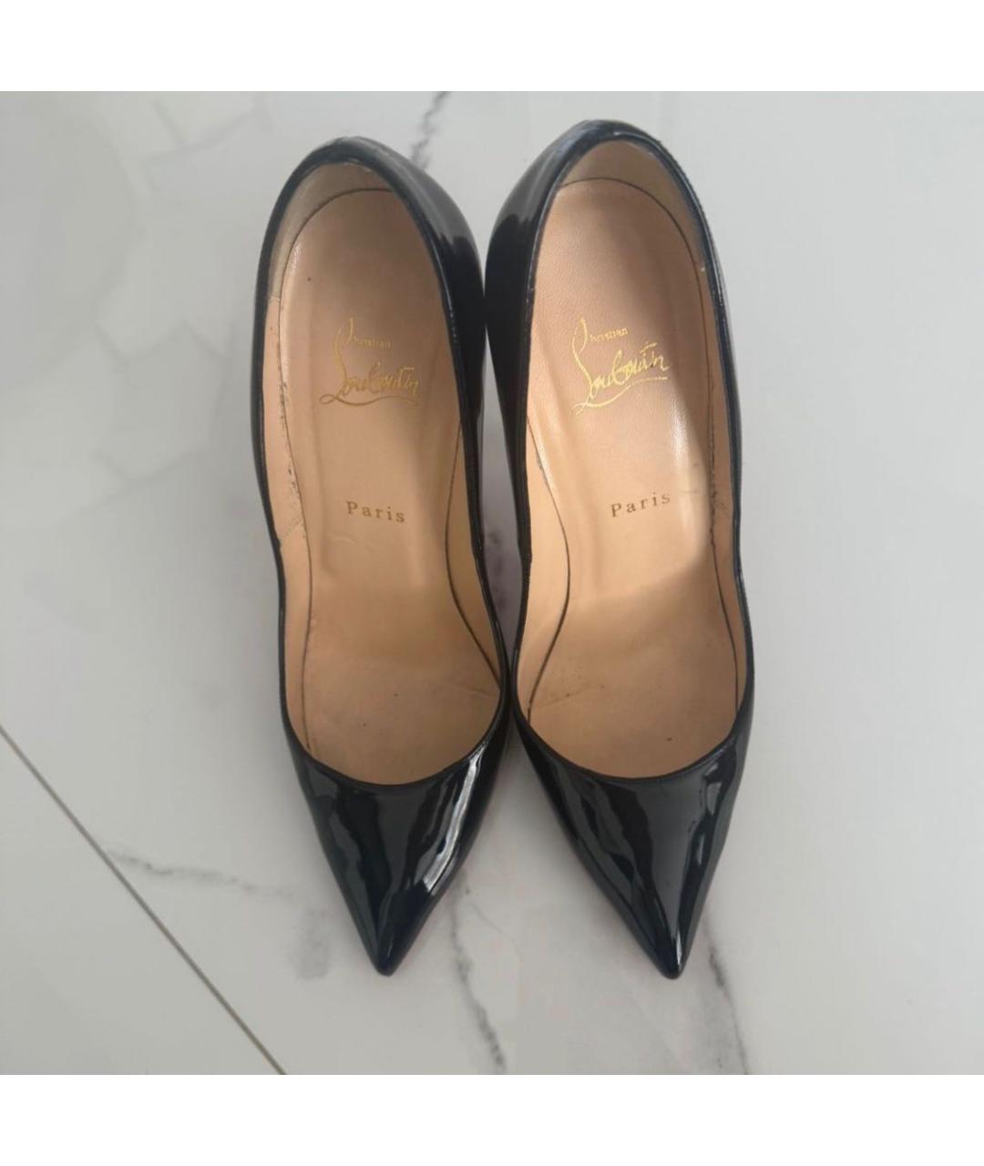 CHRISTIAN LOUBOUTIN Черные туфли из лакированной кожи, фото 2