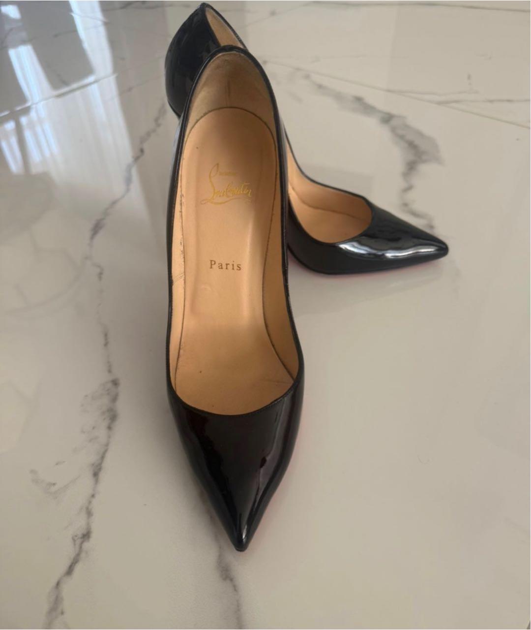 CHRISTIAN LOUBOUTIN Черные туфли из лакированной кожи, фото 3