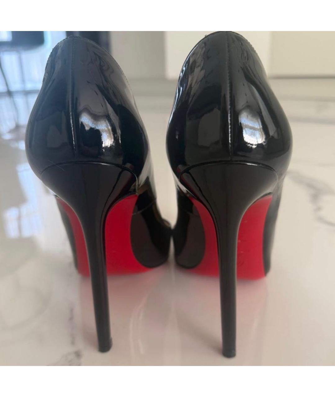 CHRISTIAN LOUBOUTIN Черные туфли из лакированной кожи, фото 4