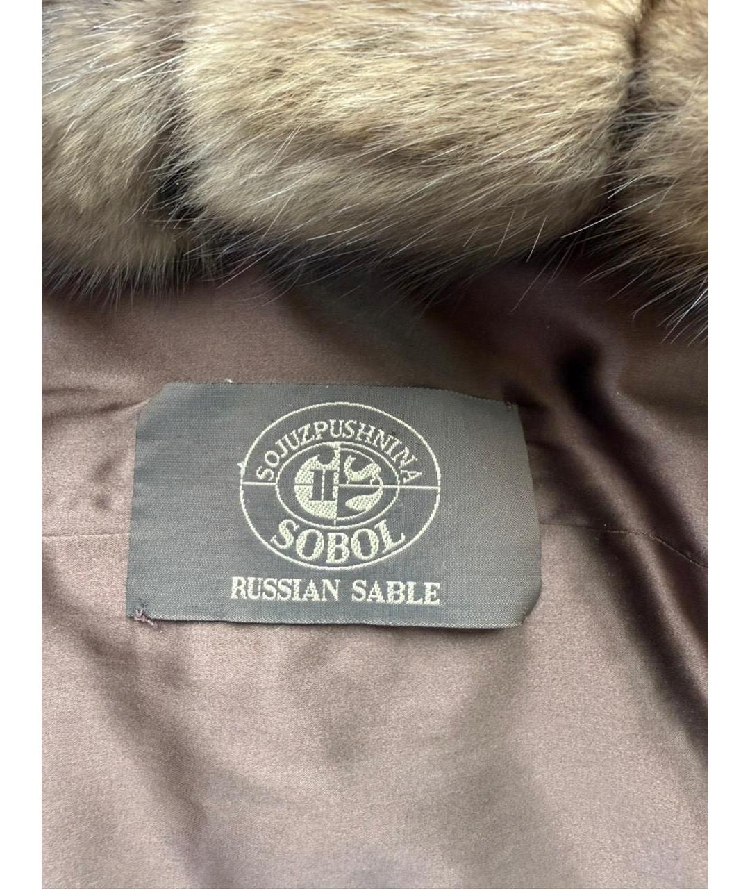 RINDI Коричневый меховой жилет, фото 4