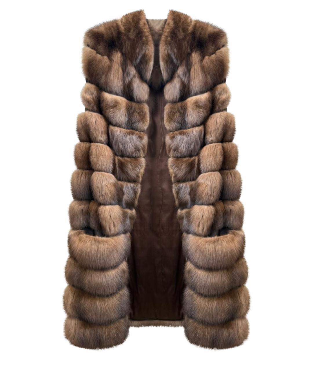 RINDI Коричневый меховой жилет, фото 1
