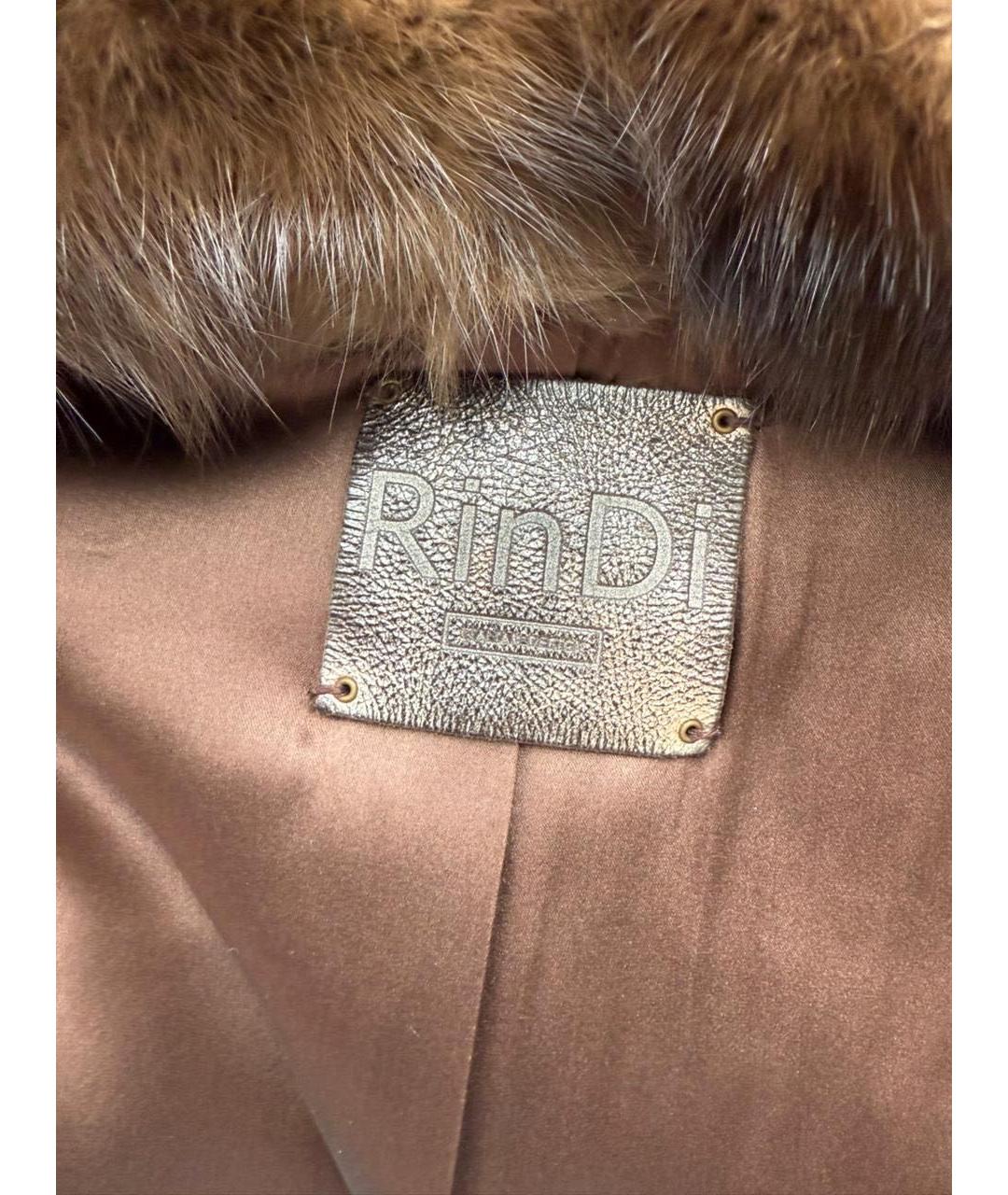 RINDI Коричневый меховой жилет, фото 3