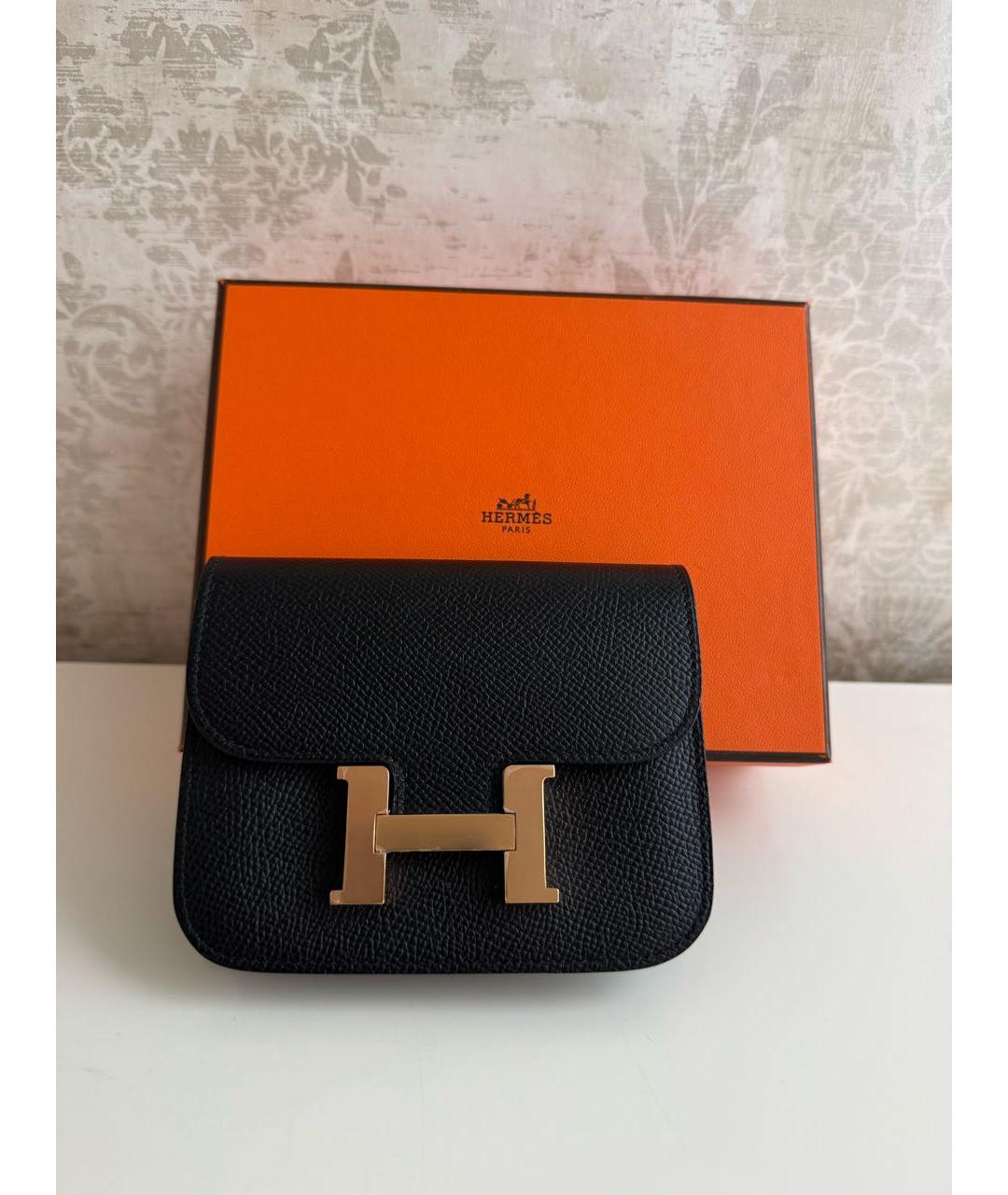 HERMES Черная кожаная сумка через плечо, фото 7