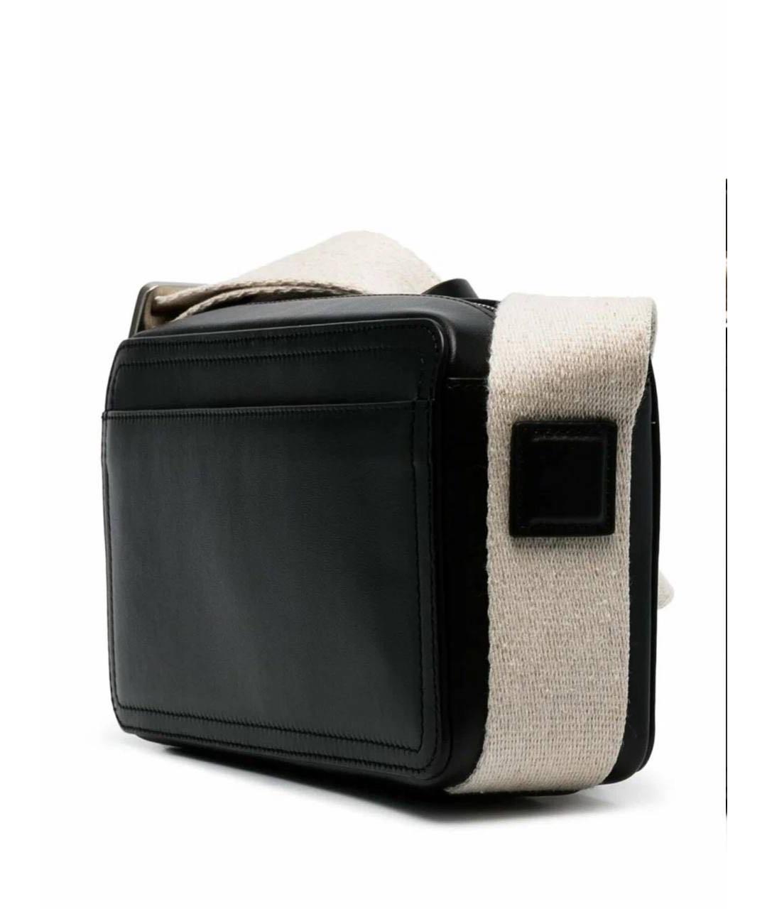 JACQUEMUS Черная кожаная сумка на плечо, фото 4