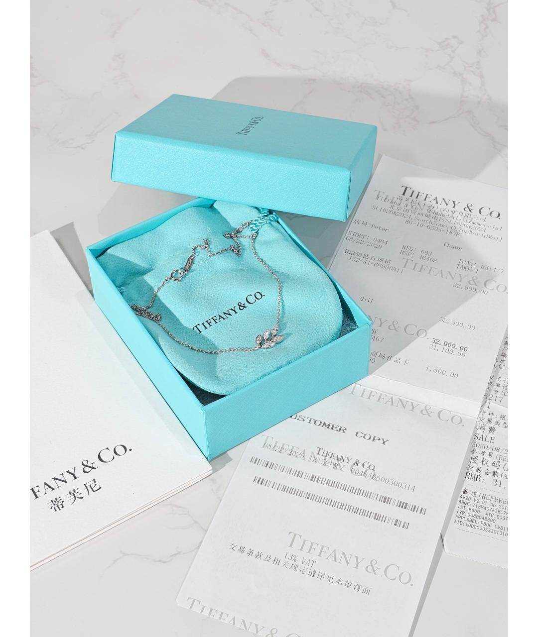 TIFFANY&CO Серебряное платиновое колье, фото 2