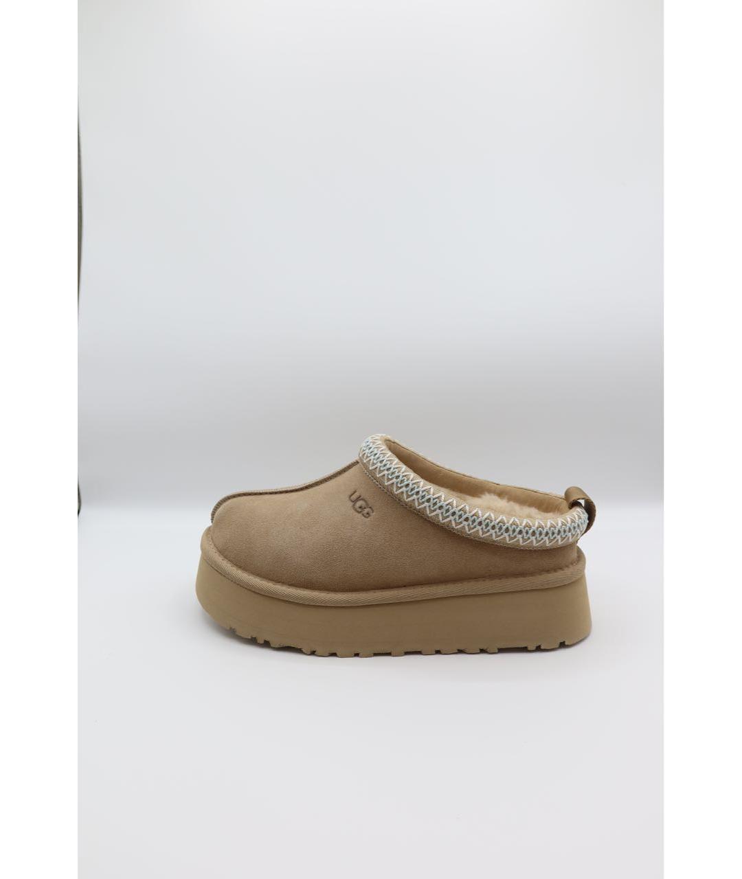 UGG AUSTRALIA Бежевые замшевые мюли, фото 7