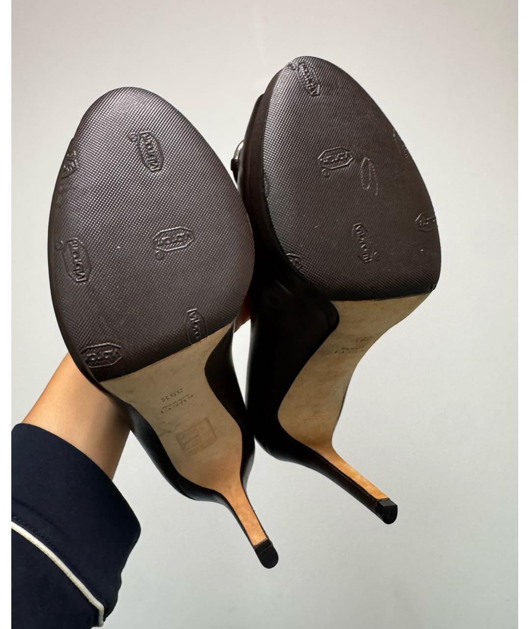 GUCCI Коричневые кожаные туфли, фото 6