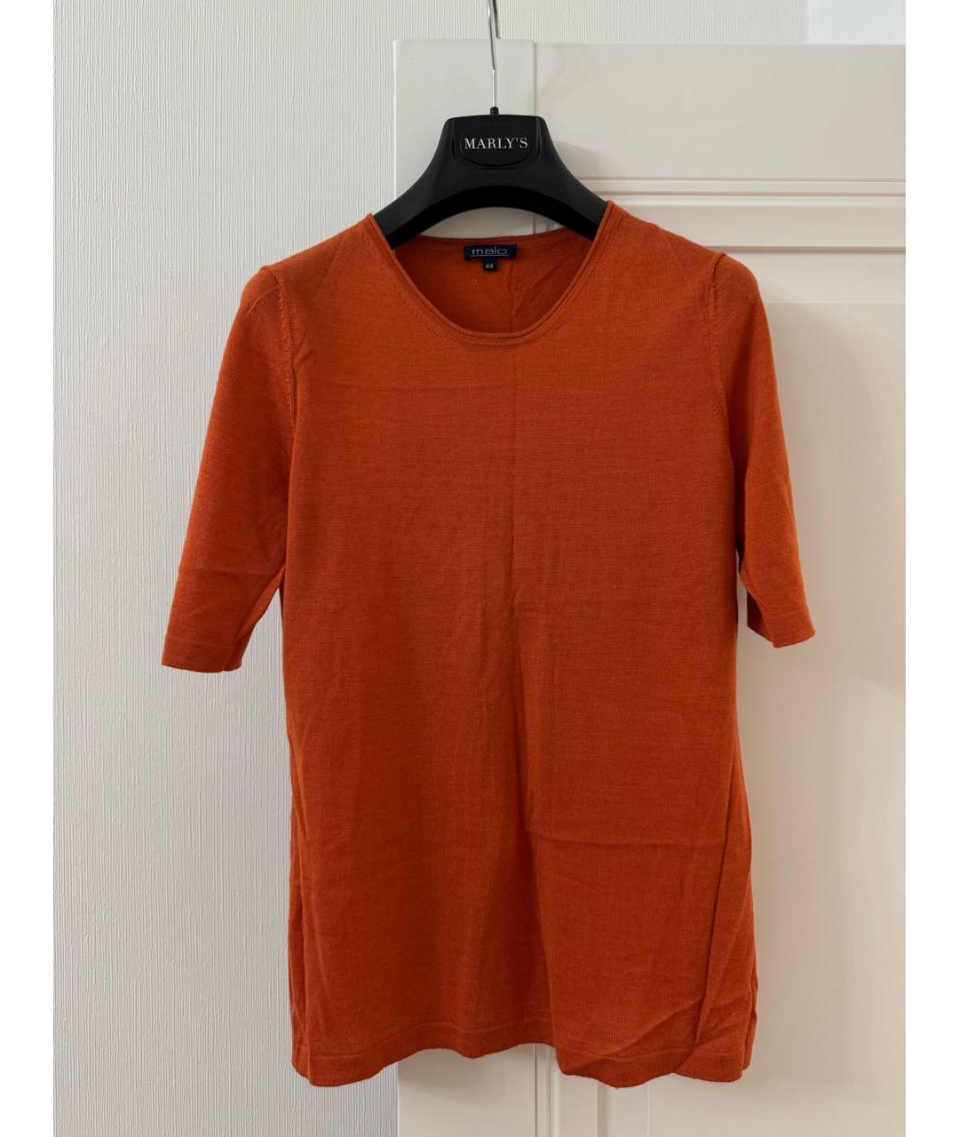 MALO Оранжевый кашемировый джемпер / свитер, фото 8
