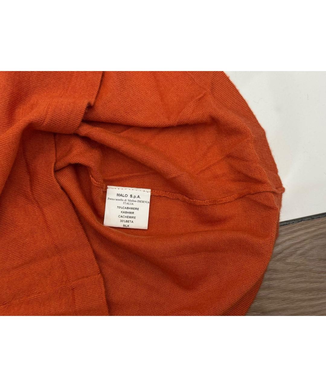 MALO Оранжевый кашемировый джемпер / свитер, фото 6