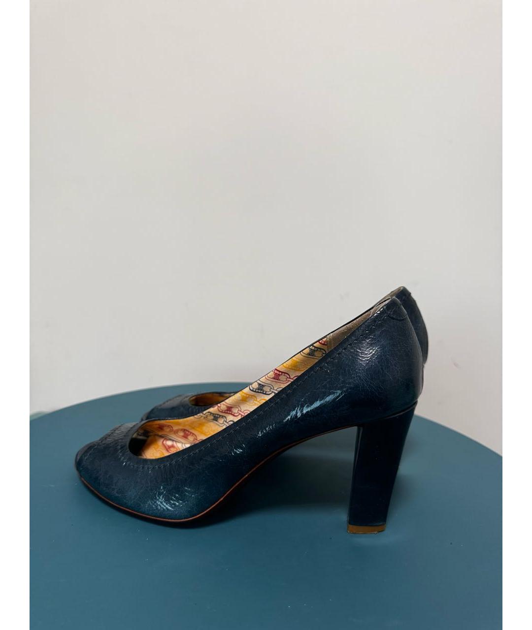 CELINE Темно-синие кожаные туфли, фото 3