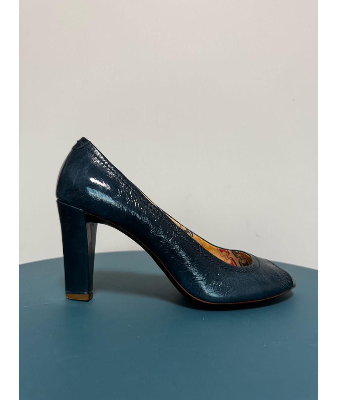 CELINE Темно-синие кожаные туфли, фото 7