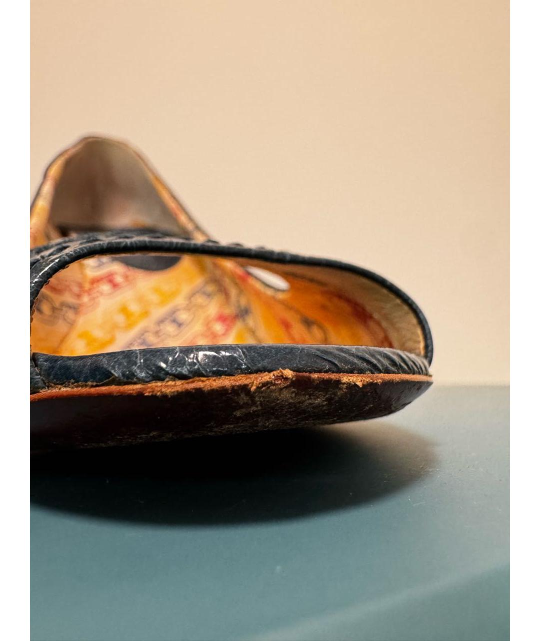 CELINE Темно-синие кожаные туфли, фото 6