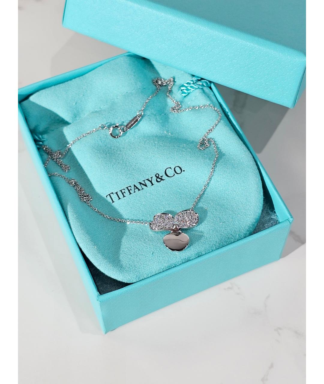 TIFFANY&CO Серебряное платиновое колье, фото 3