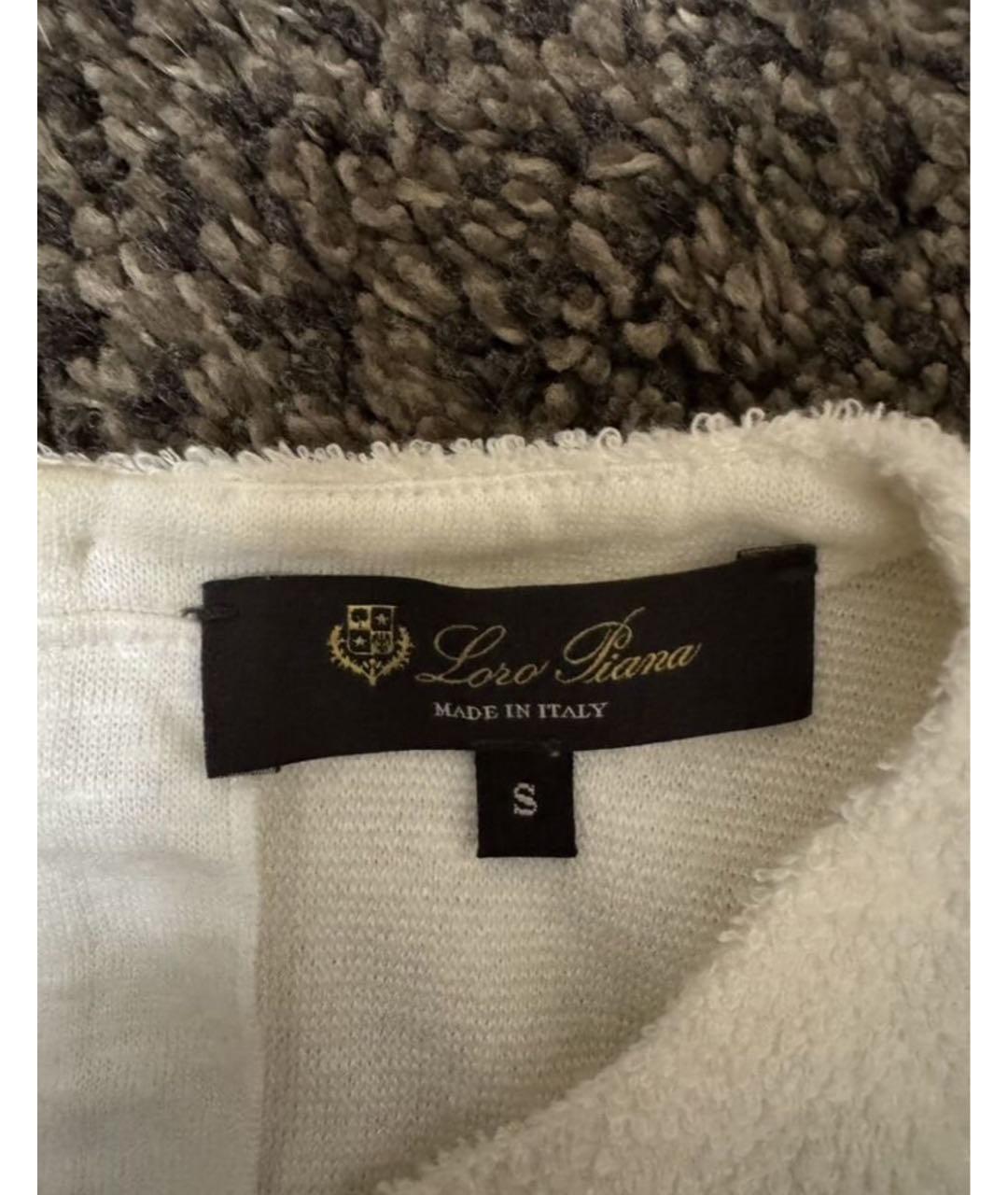 LORO PIANA Белый льняной костюм с юбками, фото 2