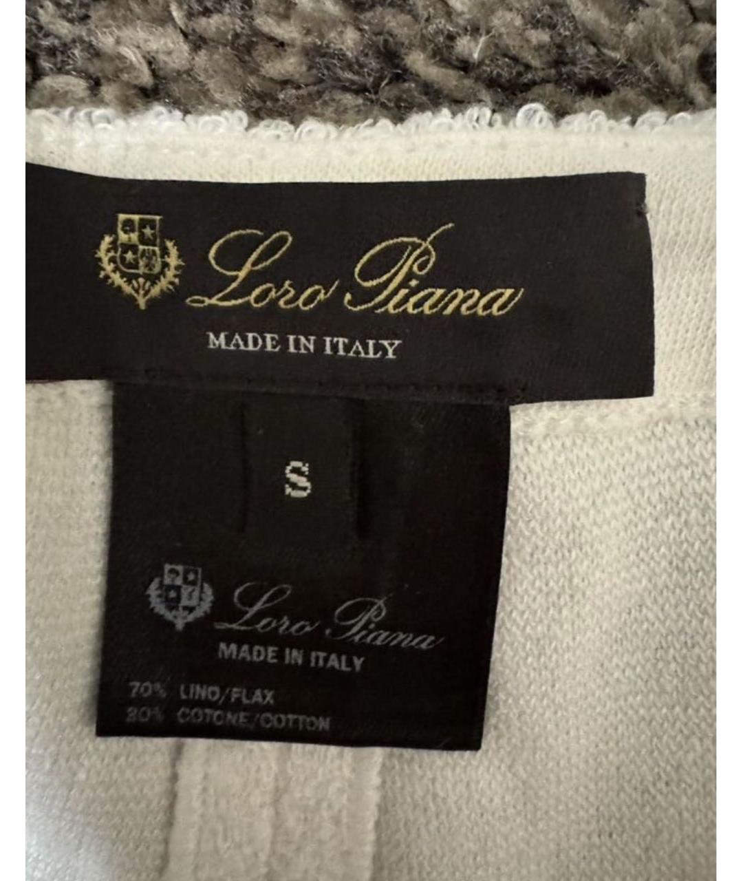 LORO PIANA Белый льняной костюм с юбками, фото 5