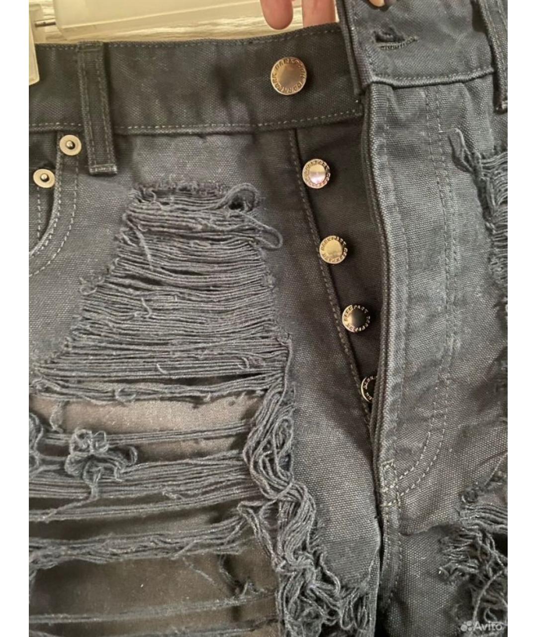 DARKPARK Черные хлопковые прямые джинсы, фото 3