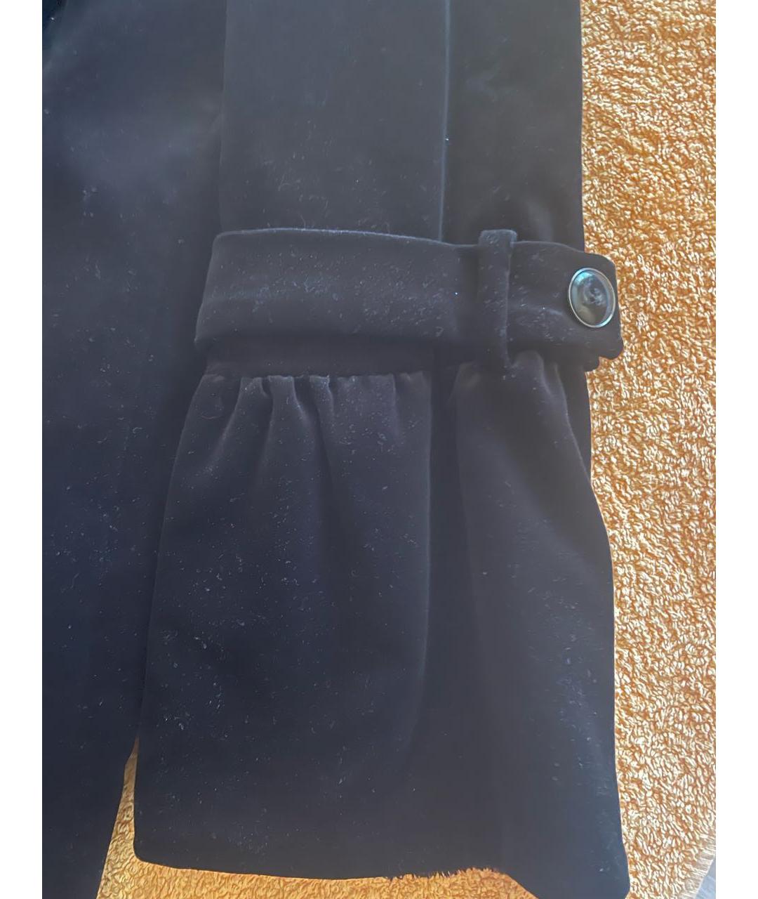 ARMANI COLLEZIONI Черное бархатное пальто, фото 3