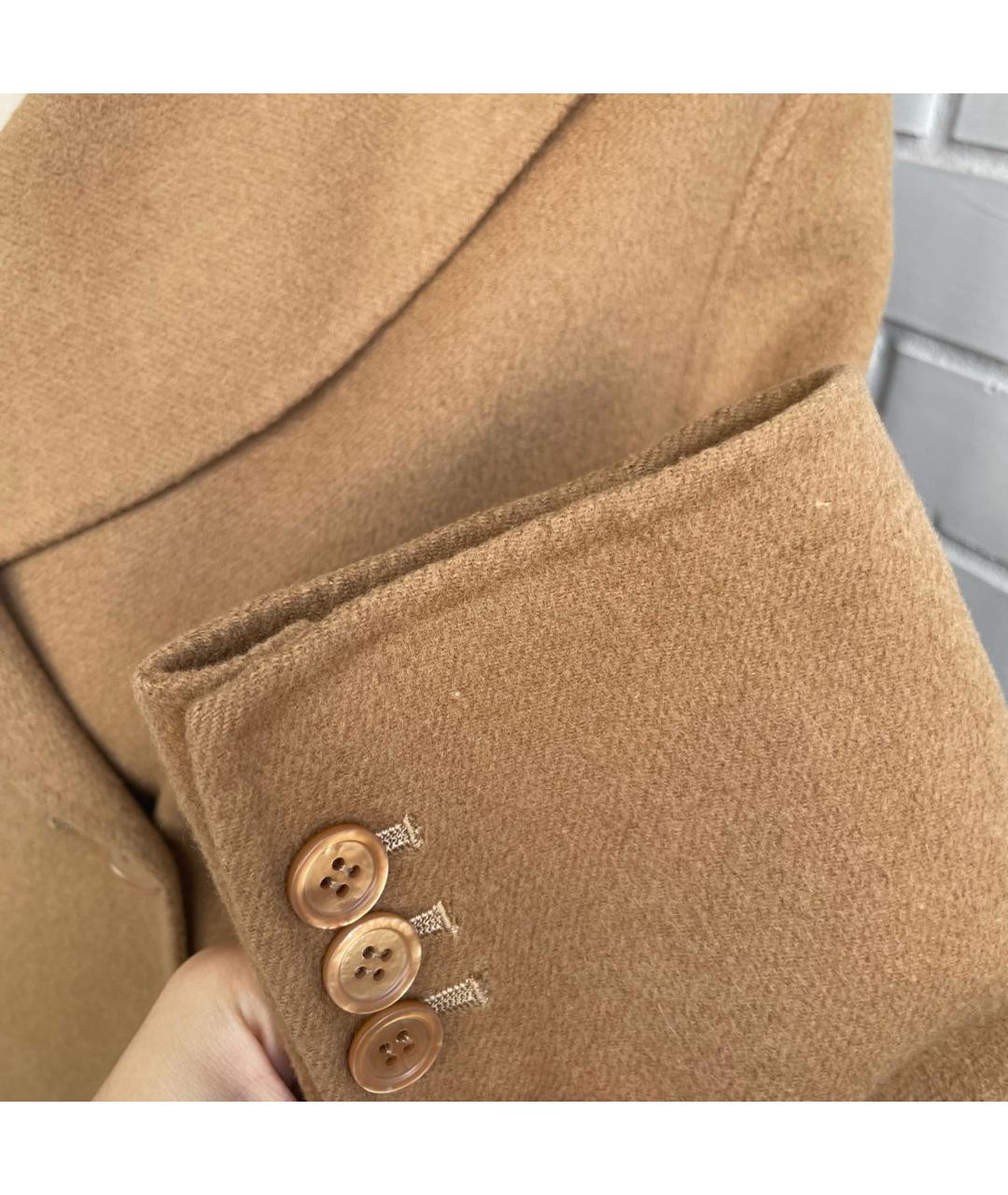 'S MAX MARA Бежевое шерстяное пальто, фото 7