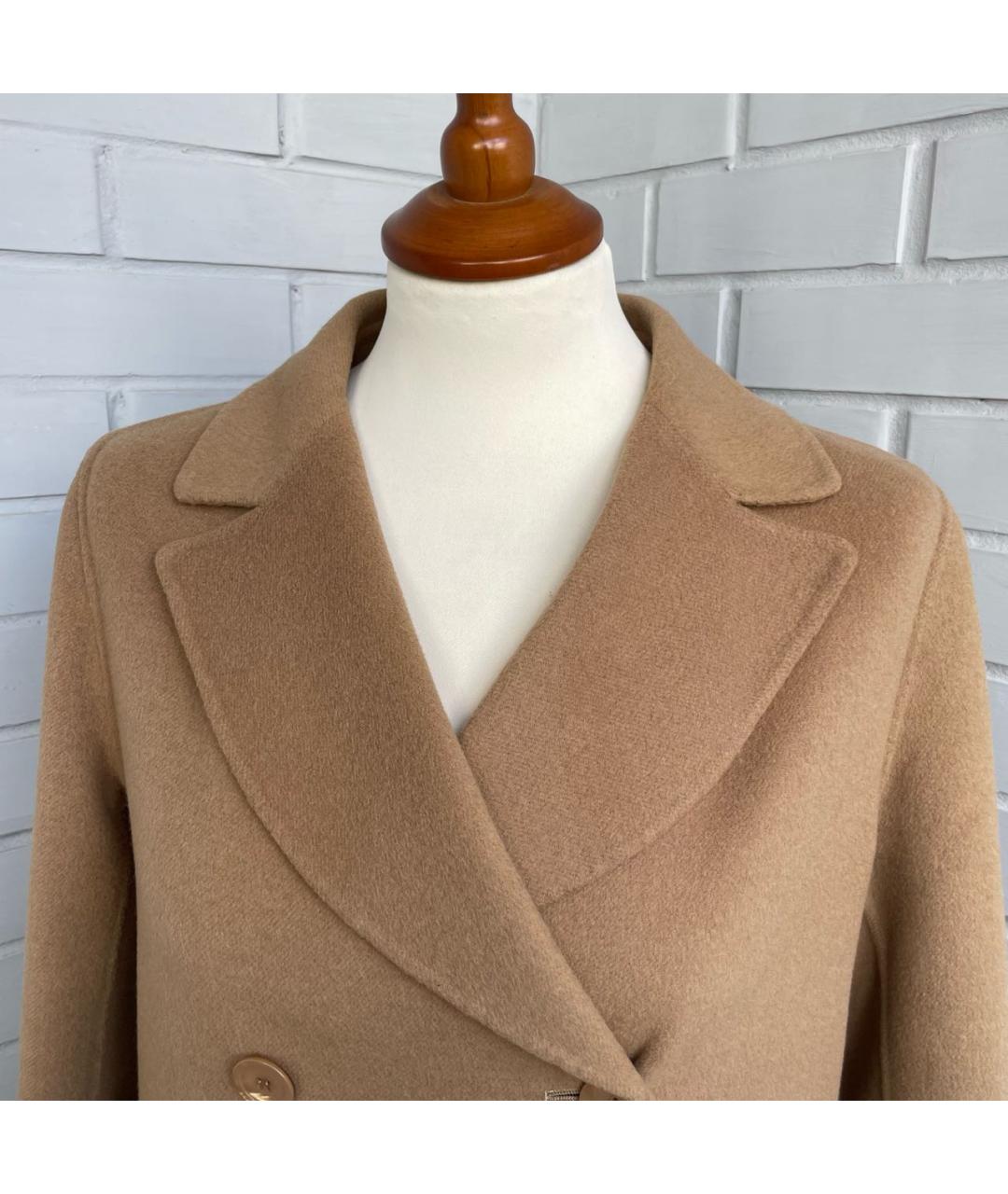 'S MAX MARA Бежевое шерстяное пальто, фото 4