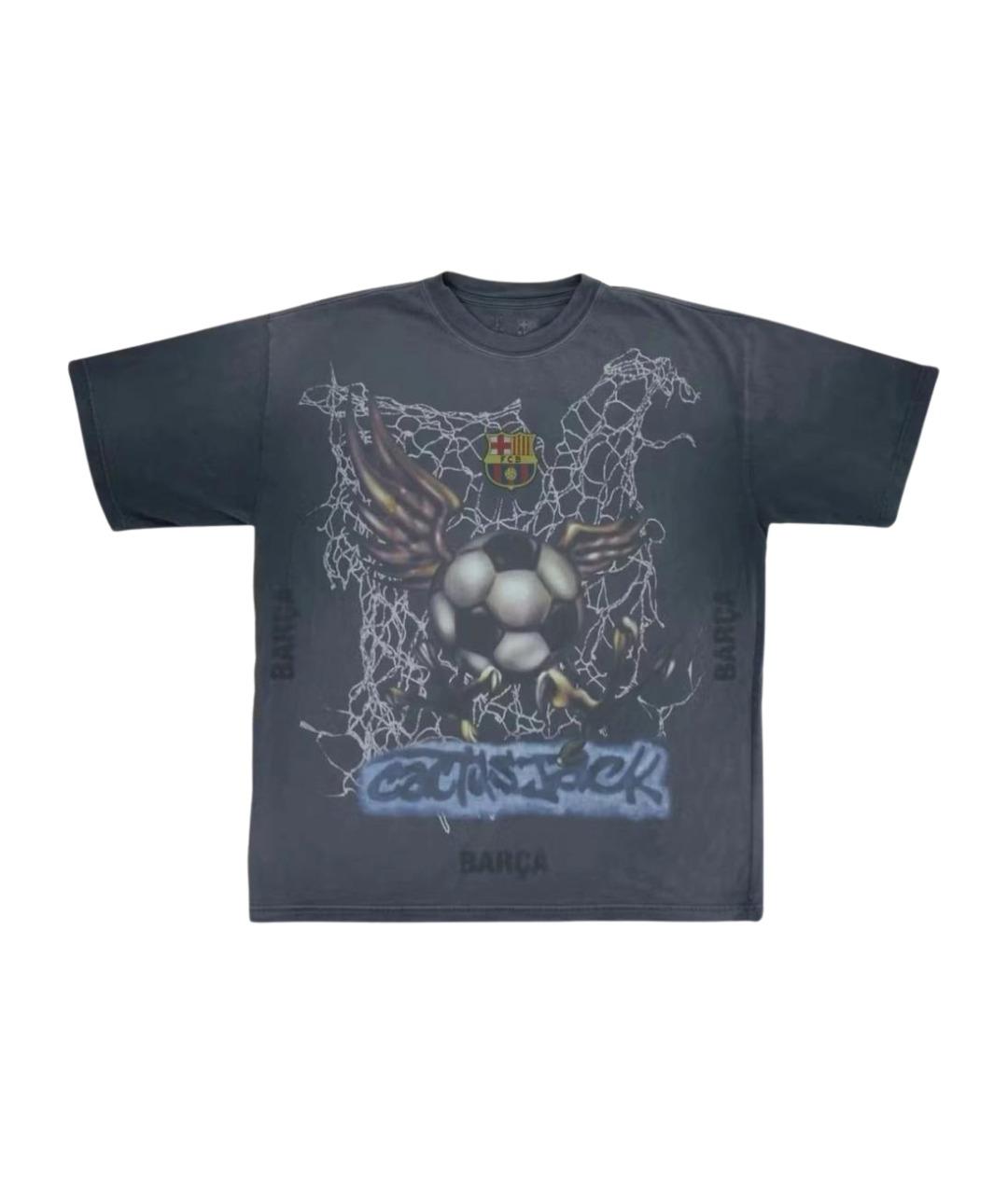 CACTUS JACK BY TRAVIS SCOTT Серая хлопковая футболка, фото 1