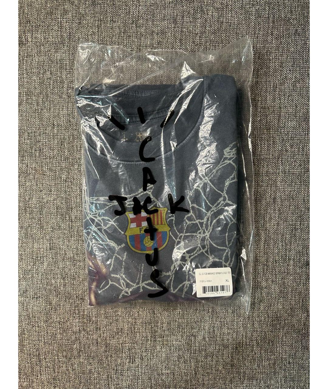 CACTUS JACK BY TRAVIS SCOTT Серая хлопковая футболка, фото 5