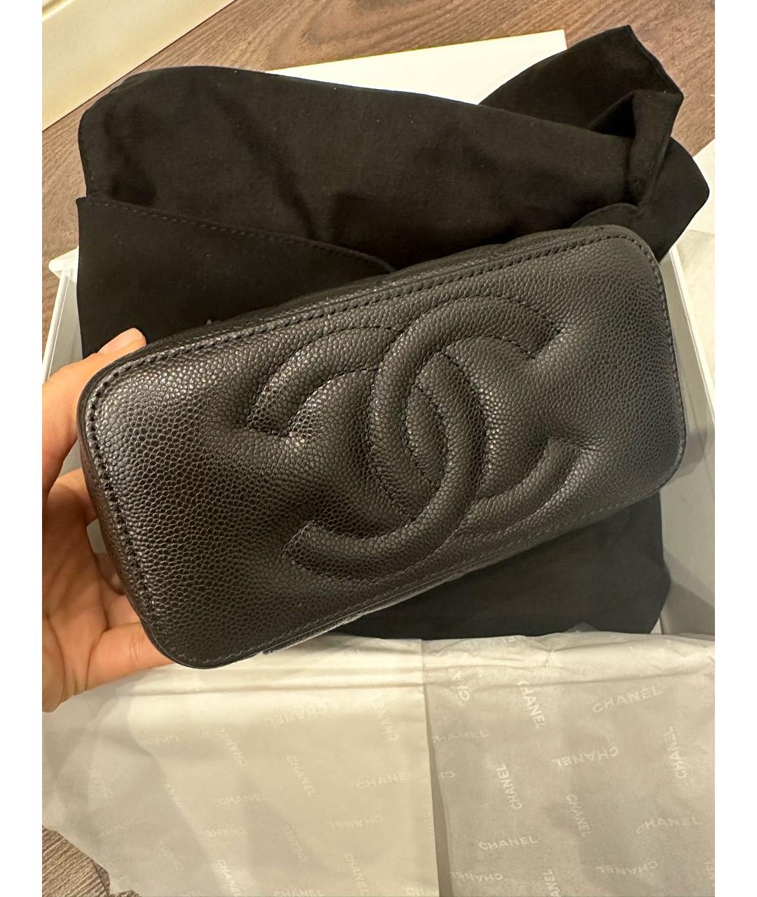 CHANEL Черная кожаная сумка через плечо, фото 3