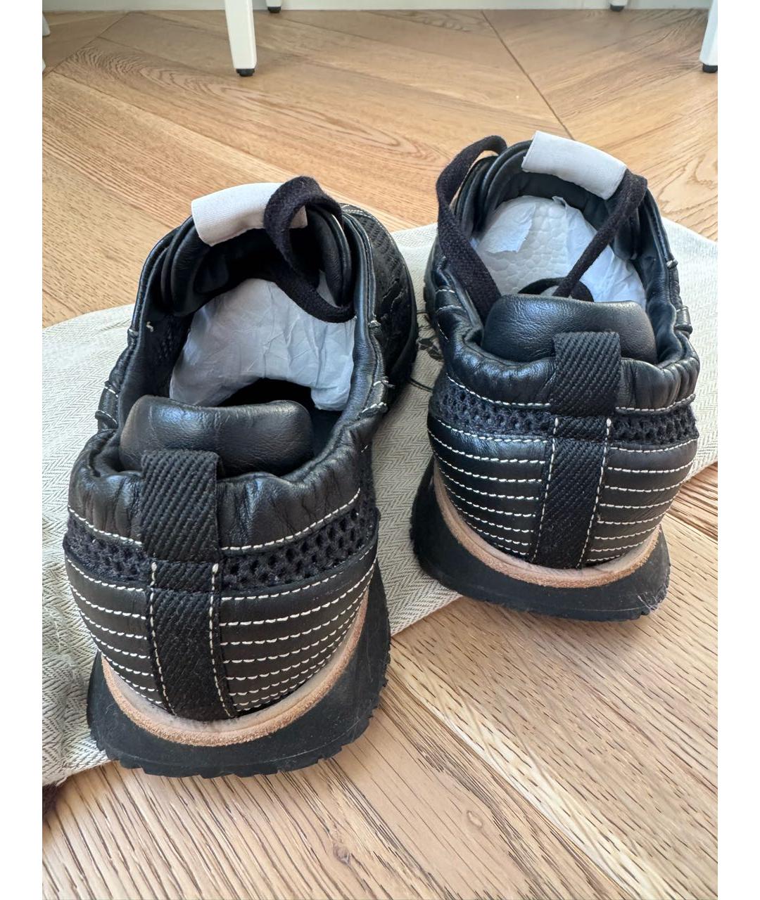 HERMES Черные текстильные кроссовки, фото 4