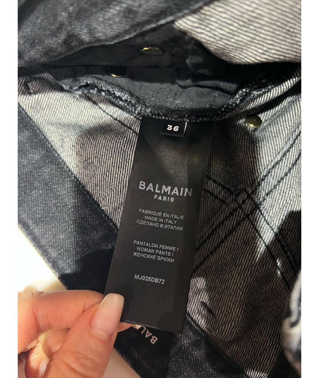 BALMAIN Темно-синие джинсы клеш, фото 8