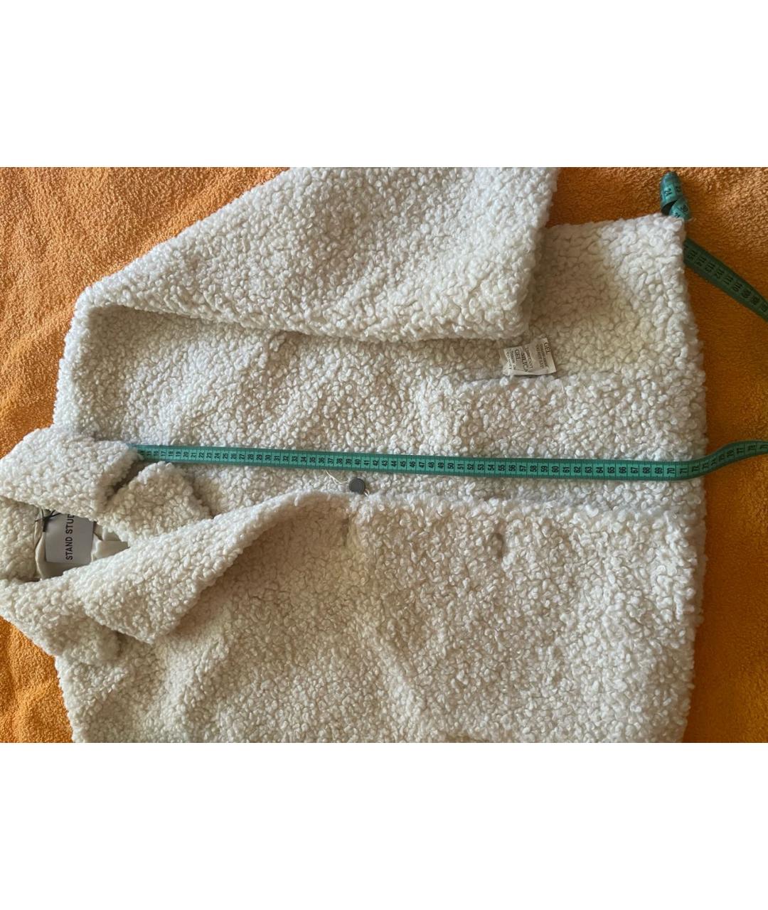 STAND STUDIO Белая меховая шуба, фото 7