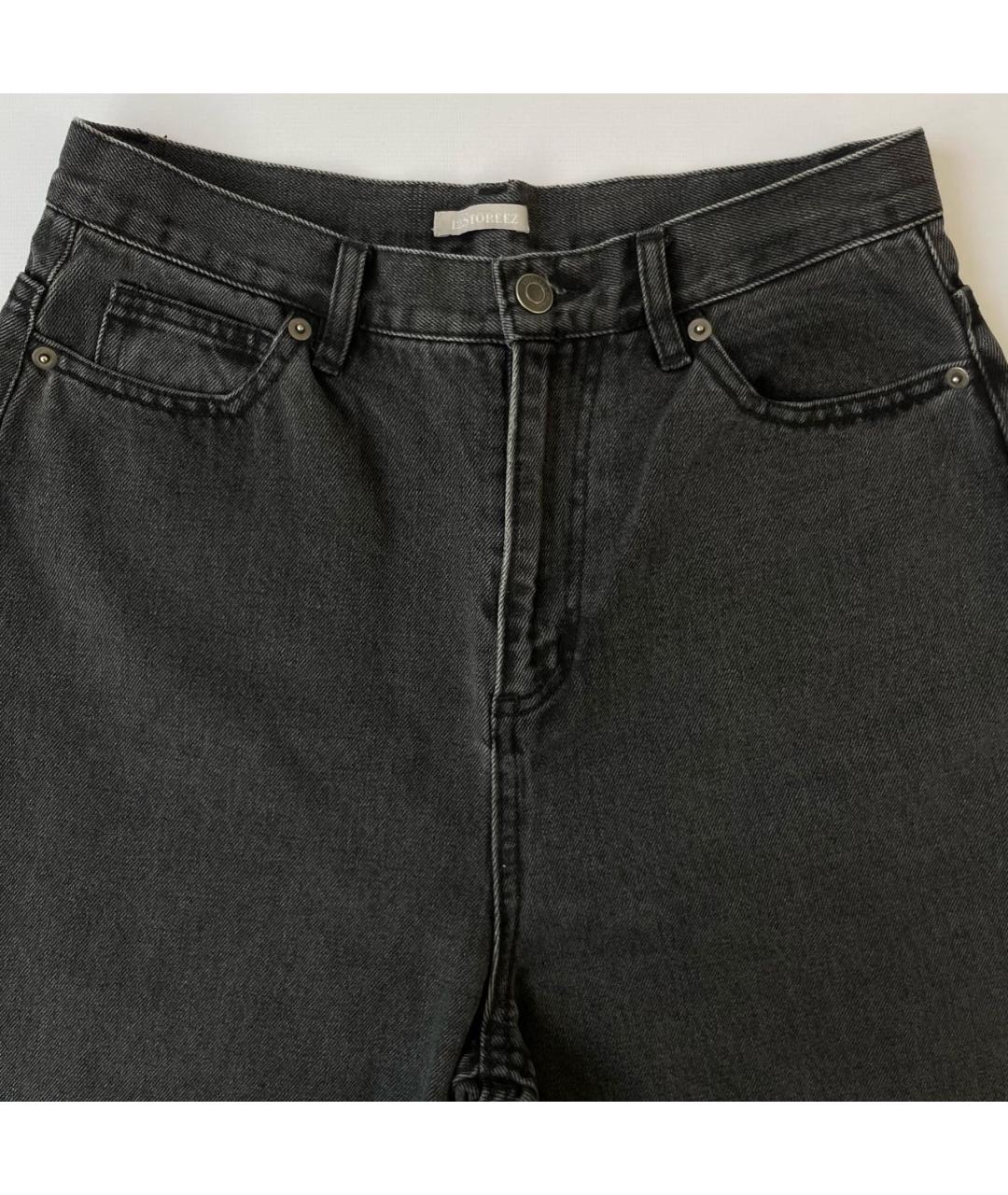 12 STOREEZ Серые хлопко-полиэстеровые прямые джинсы, фото 3