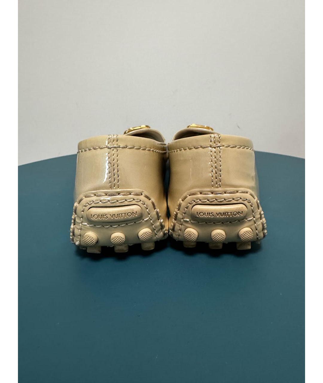 LOUIS VUITTON Бежевые кожаные балетки, фото 3